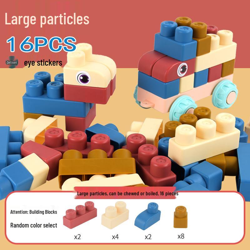 Washable Soft Rubber Building Blocks: Large, Educational Toy for Early Childhood