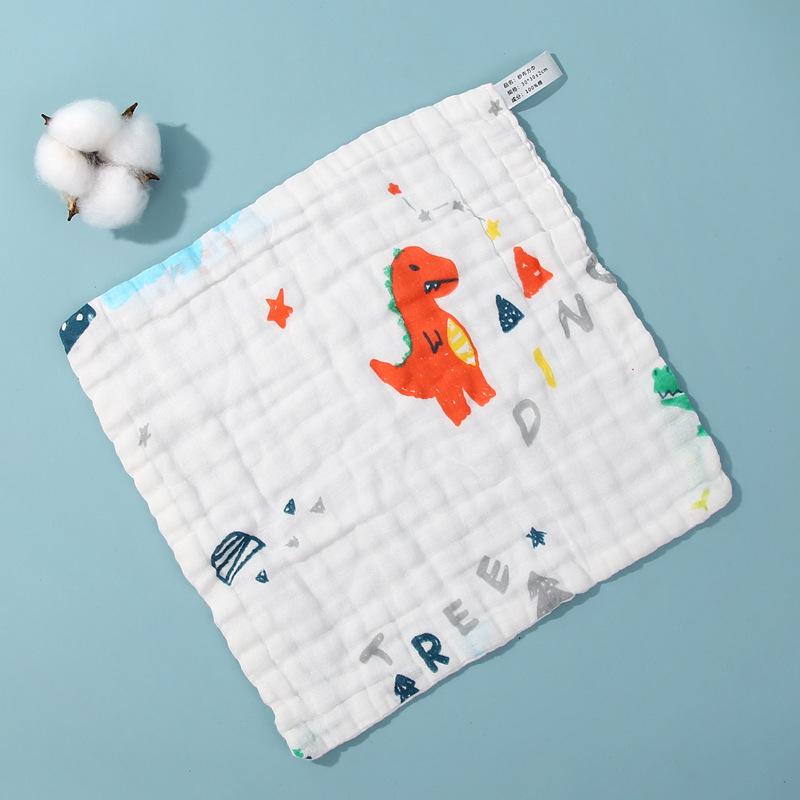 High-Density Pre-Washed Baby Cartoon Gauze Towel - Soft Washcloth for Household Use