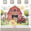 Party Backdrop Red Farm Flat Barn Tractor Animals Farmer Rustic Scene Celebration Photo Booth Front Door Decor