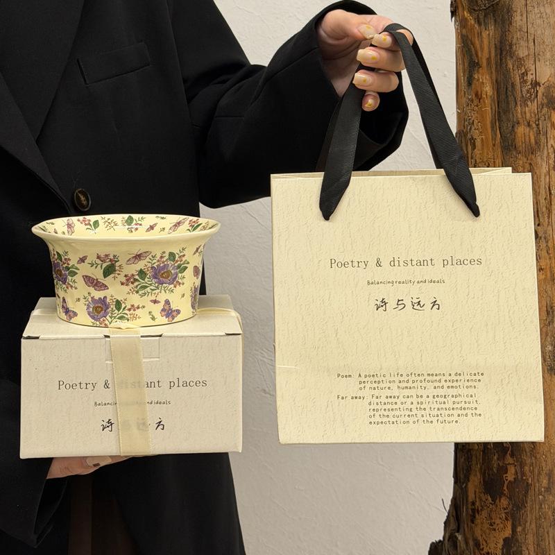 Special beautiful rice bowl, personal special ceramic bowl, household high-value salad bowl, yogurt bowl housewarming gift