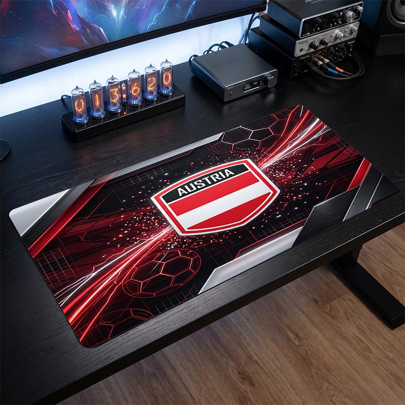 Austria Football Crest Mouse Pad, Extended Non Slip Rubber Desk Mat for Gaming Office Laptop Fan Gift