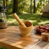 Gewürzmühle für BBQ Mörser und Stößel Set Knoblauch Kräuter Gewürz, Manuelles Mahlwerkzeug, Küchenschüssel Zerkleinerer Ingwer Chilischoten Nüsse, Leichtgewicht