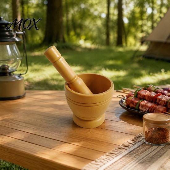 Gewürzmühle für BBQ Mörser und Stößel Set Knoblauch Kräuter Gewürz, Manuelles Mahlwerkzeug, Küchenschüssel Zerkleinerer Ingwer Chilischoten Nüsse, Leichtgewicht