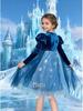 2025 Herbst/Winter Eiskönigin Elsa Langarmkleid für Halloween und Weihnachtsgeschenke