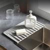 Sloped Board Silicone Tray Rapid Self-Draining Design For Bathroom Vanity