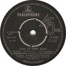 7inch Record SOUNDS NICE Love At First Sight R5797 PARLOPHONE 1969 UK Rock Used