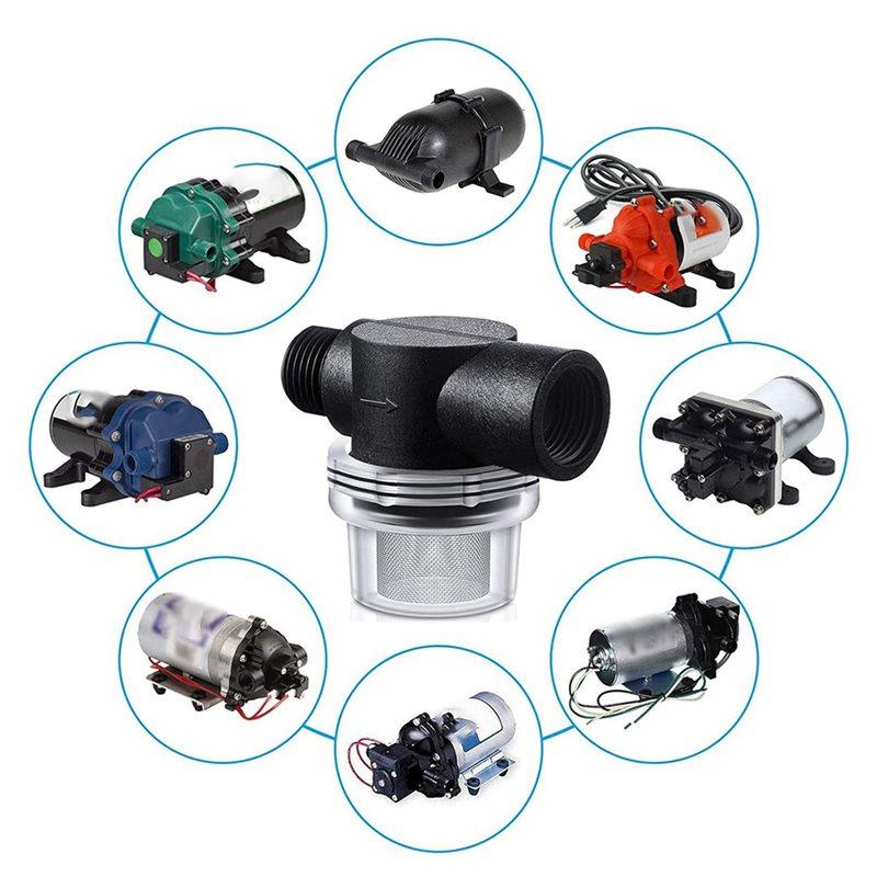 3X Water Pump Strainer Filter Set Include Twist On Pipe Strainer And Extra 50 Mesh Filter Screen, 1/2 Filter
