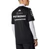 Adidas X Mercedes-Amg Petronas F1 Spolupráca Tím Ss25 Pohodlné Všestranné Mäkké Pánske Tričko s Krátkym Rukávom Vrchné Diely Čierne JW5361