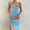 2023 European & American Women's Slim Slit Suspender Dress – Spring/Summer Fashion