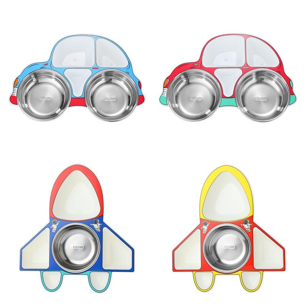 Airplane Car Shaped Dinner Plate Detachable Kid's Lunch Plate Feeding Food Tray  Household