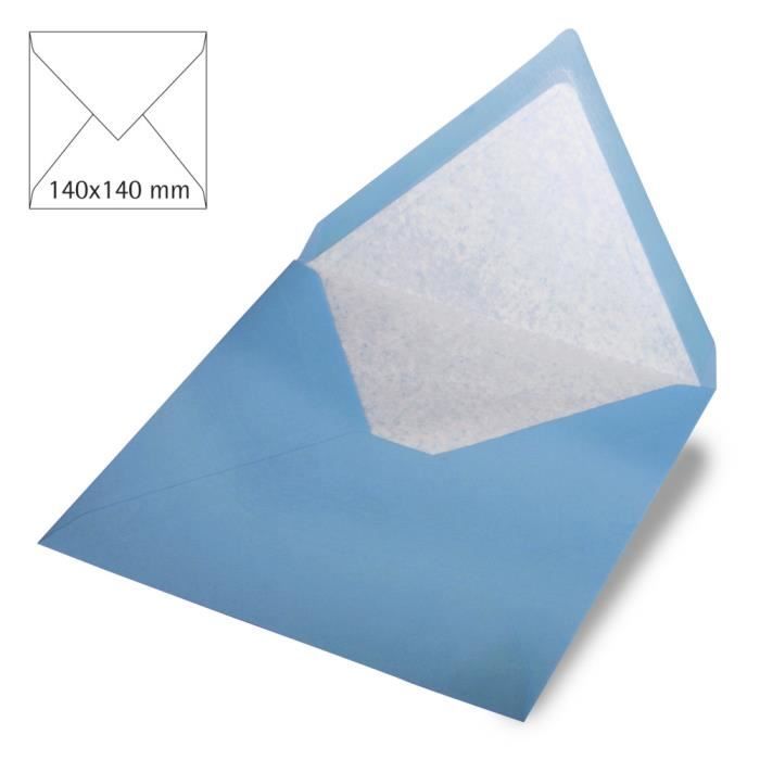 Enveloppe carrée, FSC Mix Credit, bleu layette, 140x140mm, 90g / m², 5 pces {couleur}
