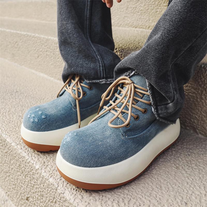 Fashion Trendy Thick Soled Men's Shoes Brand Fashion Design Style Outdoor Leisure Street Walking Daily Youth Casual Personalized Shoes