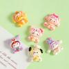 18/20PCS Cute Cartoon Animals Cream Gel DIY Handmade Phone Case Hair Clip Hole Shoes Key Chain Resin Small Accessories