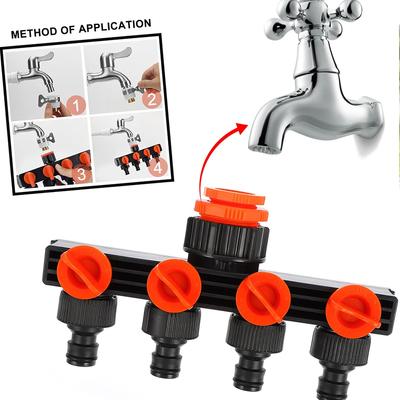 Connecteur Robinet Accessoires de Jardin Distributeur d'Eau Matériel d'Arrosage Raccords d'Irrigation Outil Système de Répartiteur de Tuyau Maison