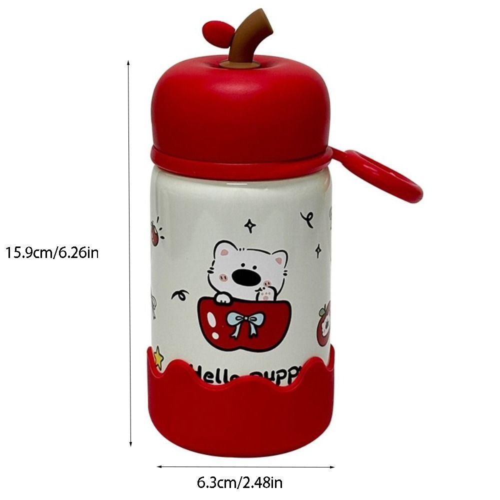 300ML Stainless Steel Thermal Flask Portable Travel Tumbler Cute Coffee Cup Students