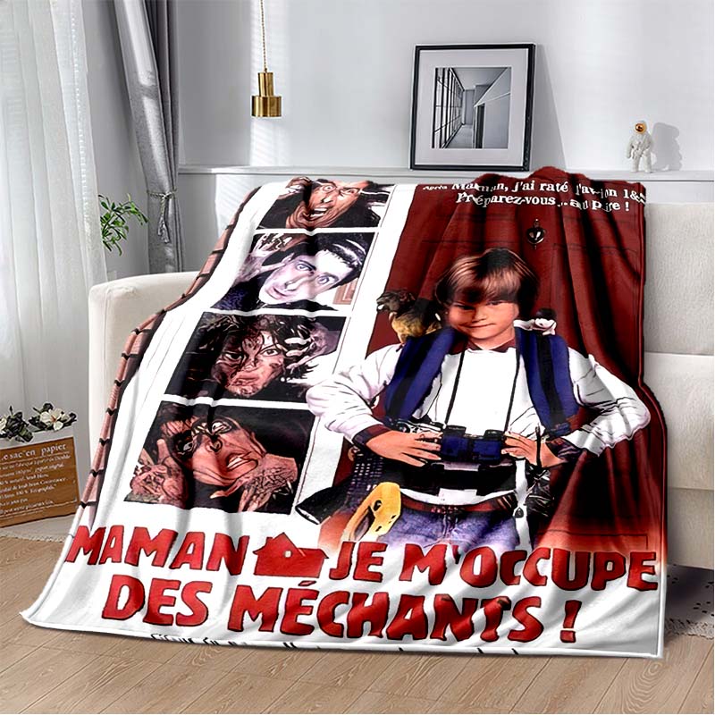 Home‑Alone Classic Film Print Flannel Blanket Soft Warm Throw For Sofa Bedroom Xmas Home Decor Holiday Fan Collectible Gift