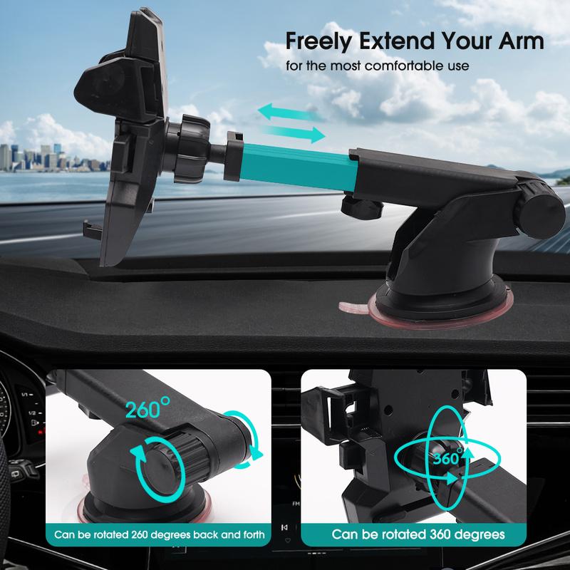 Car Phone Holder Dashboard Suction Cup Mount Windshield Stand 360 Rotation Auto Smartphone Sucker Stand Universal Accessories