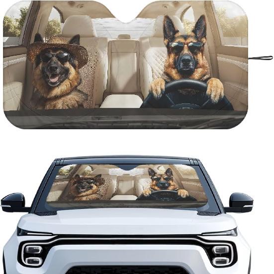 Fashion Cat Car Window Shades Foldable Car Windshield Sunshades Automotive Windshield Sunshades Keep Cool UV Rays Protection for Most Sedan Truck Van