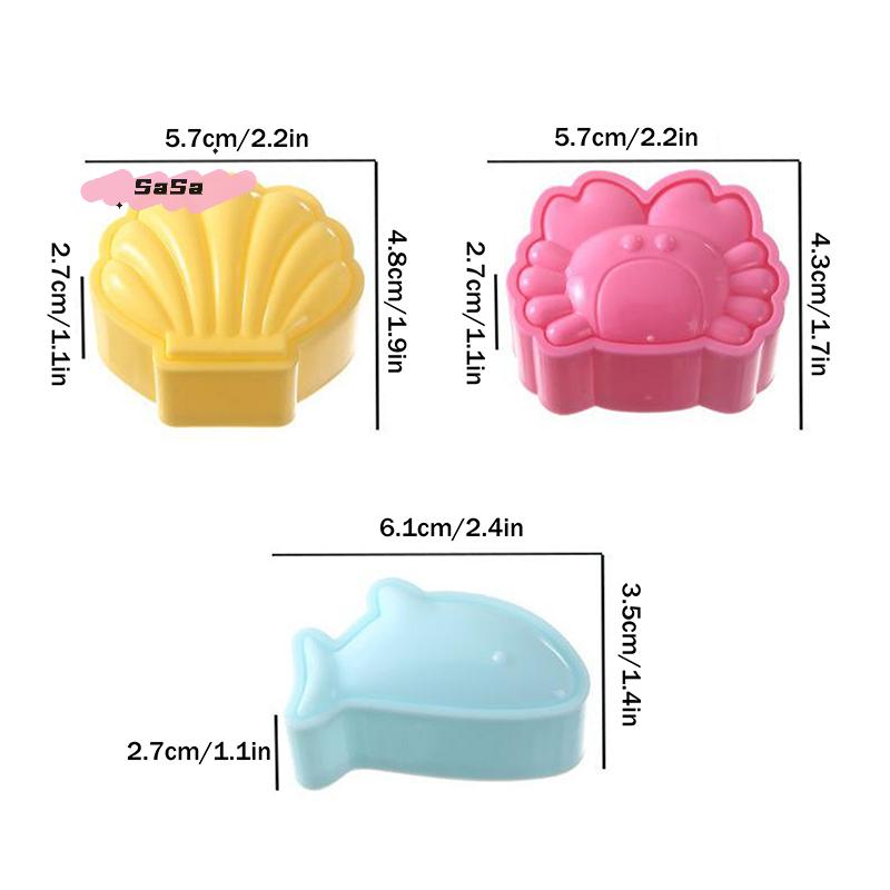 3Pcs Crab Shellfish Fish Onigiri Mold Kit - Home Kitchen Sushi Press Utensils for DIY Bento Convenient Japanese Food Access