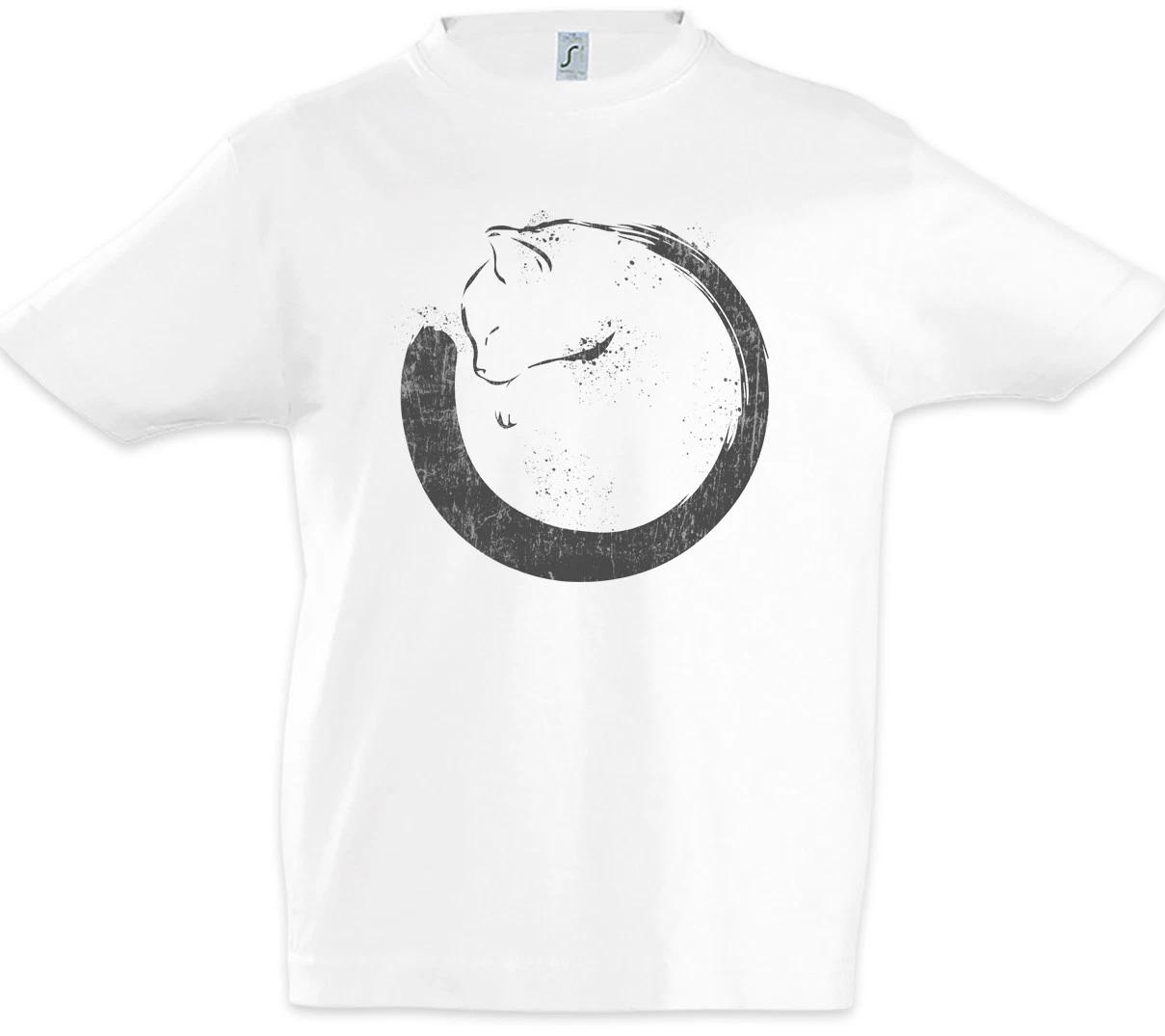 Cat Circle Kids Boys T-Shirt meow cats cat Love Addicted Addiction Fun Spiral 100