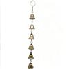 Six Metal Antique Bronze Colored Iron Wind Chimes, Hanging Rings for Easy Hanging, Suitable for Courtyard Decoration