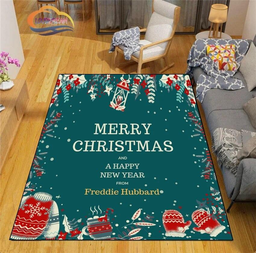 3D Printed Christmas Floor Mats Carpet  Santa  Fashion Bedroom Mat Living Room Office Children  Home Decor