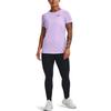 Under Armour Solid Color Crew Neck Pullover With Letter Print T-Shirt Women Tops Purple 1372682-515