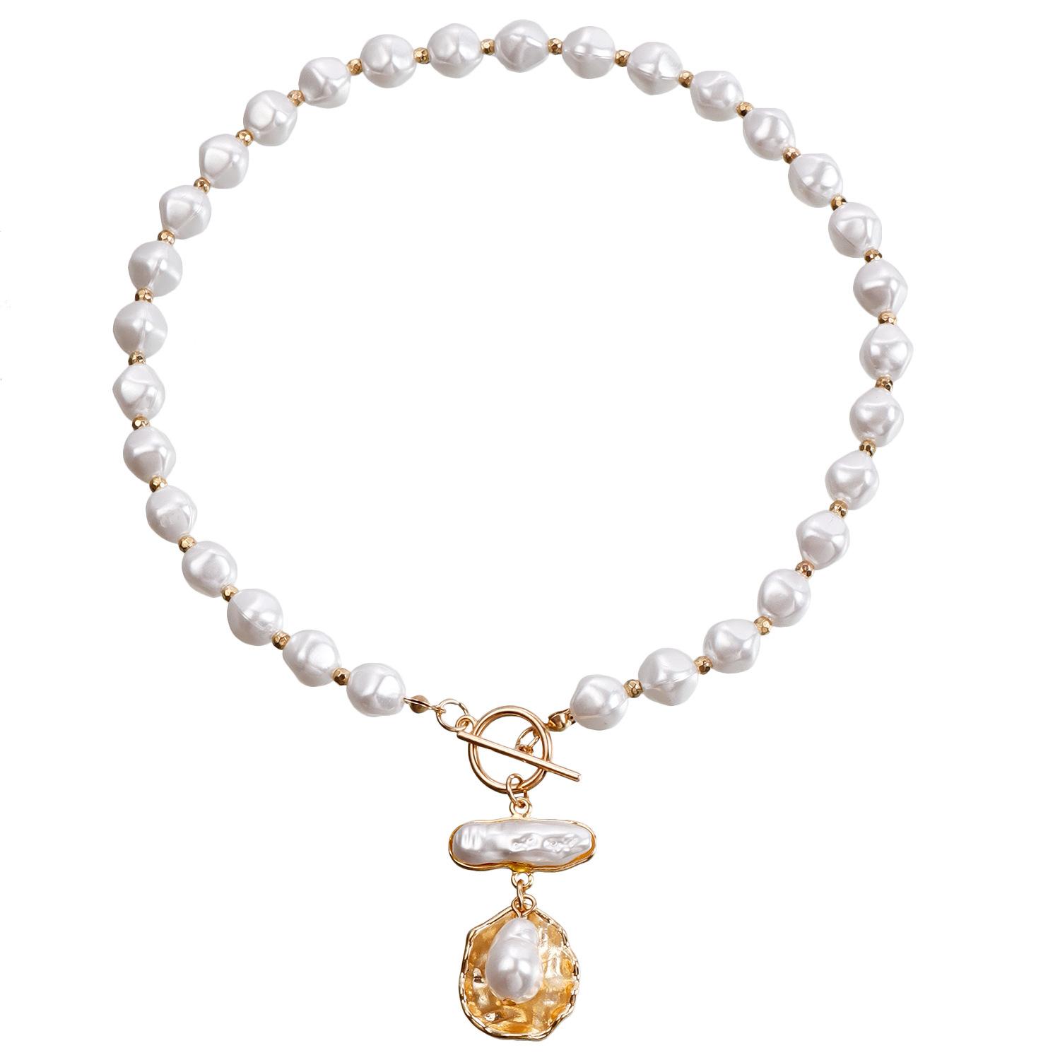 

Europe and the United States for jewelry, temperament rhombus imitation pearl beaded light luxury jewelry, new high-end autumn and winter sweater