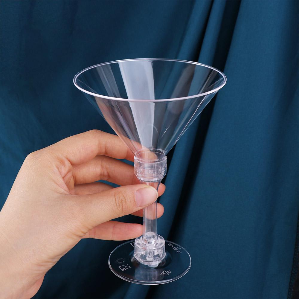 20 Pcs Clear Plastic Margarita Glasses Unbreakable Goblet Disposable Wine Glass  Cocktail