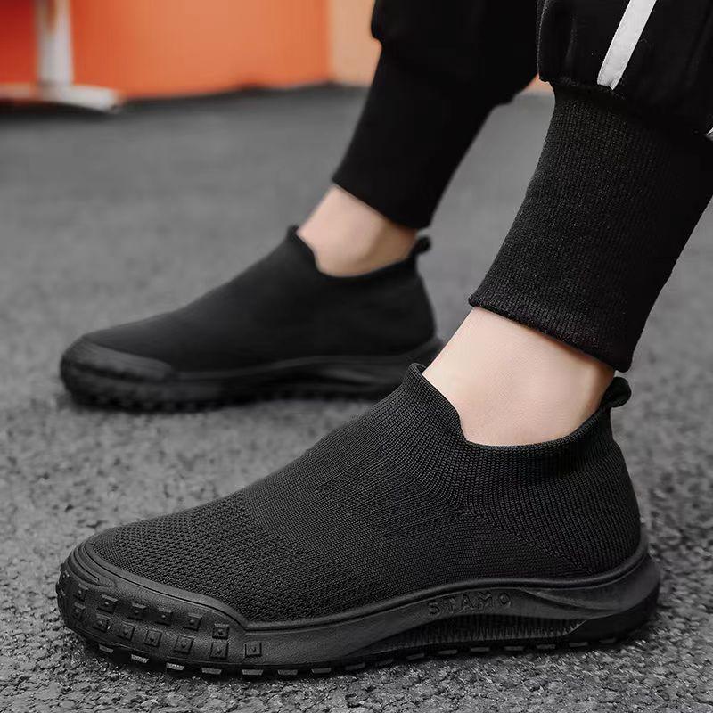 Summer Breathable Men's Shoes Lightweight Thick-soled Non-slip Pedals Men's New Socks Casual Fashion Cheap Shoes