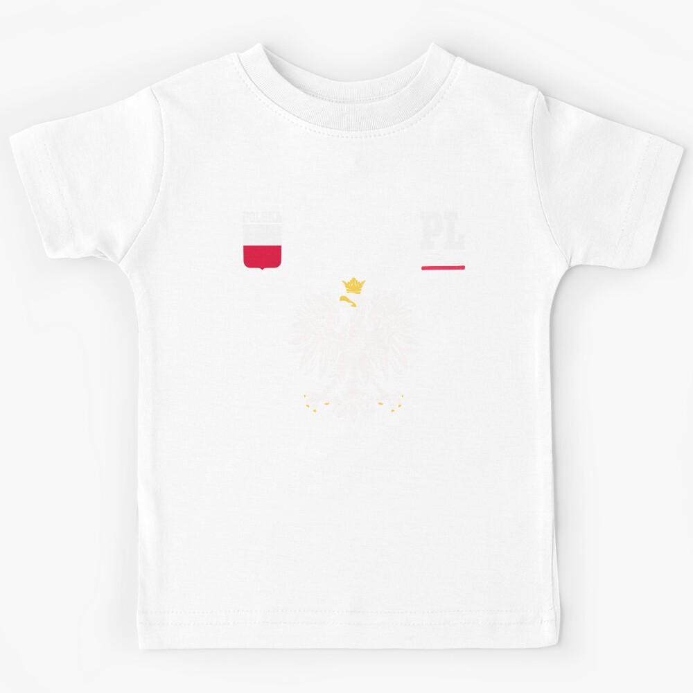 Poland Fan Polish Eagle Polska Flag Kids T-Shirt 110