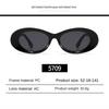 2PACK Versatile Fashion Sunglasses New Oval Frame Sun Glasses Retro Small Frame Eyeglasses Y2K Street Po Glasses Female