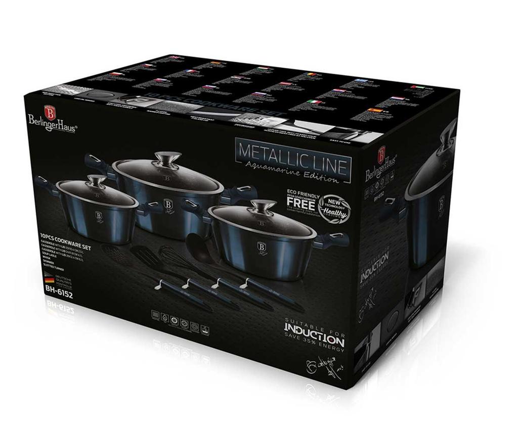 Berlingerhaus Aquamarine Bh-6152 Granite Cookware Set