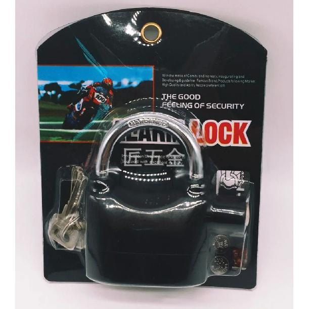 

Bemodst Вбудований датчик руху Безпека 110 дБ Сирена Замок сигналізації Універсальний протиугінний замок для дверей велосипеда Мотоцикл lockalarm1001-Black