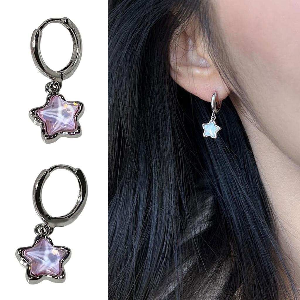Fashion Elegant Dreamy Star Charm Earrings Temperament Dangle Earrings Sweet Cool Pendant Earring Party Jewelry