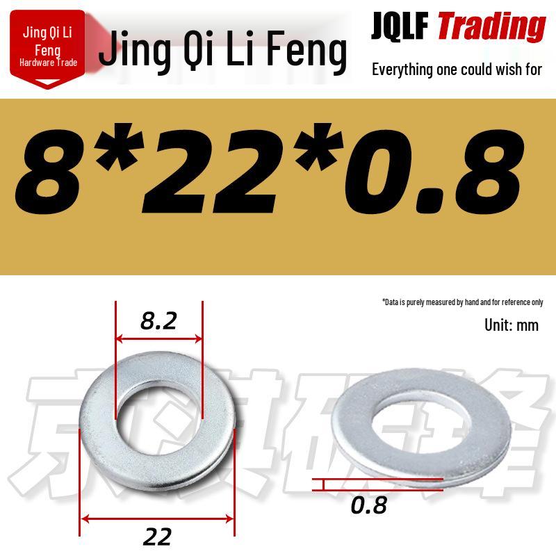 4.8 Grade Galvanized Flat Washer, M3-M14, Thickened Iron Gasket