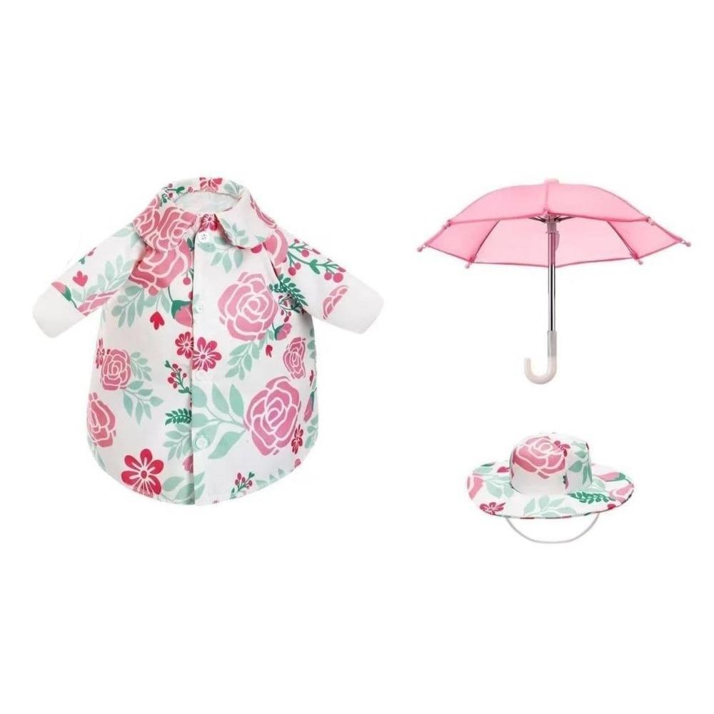 

Rose Pattern Lawn Goose Clothes with Umbrellas Goose Statue Costume Porch Goose Outfit Party
