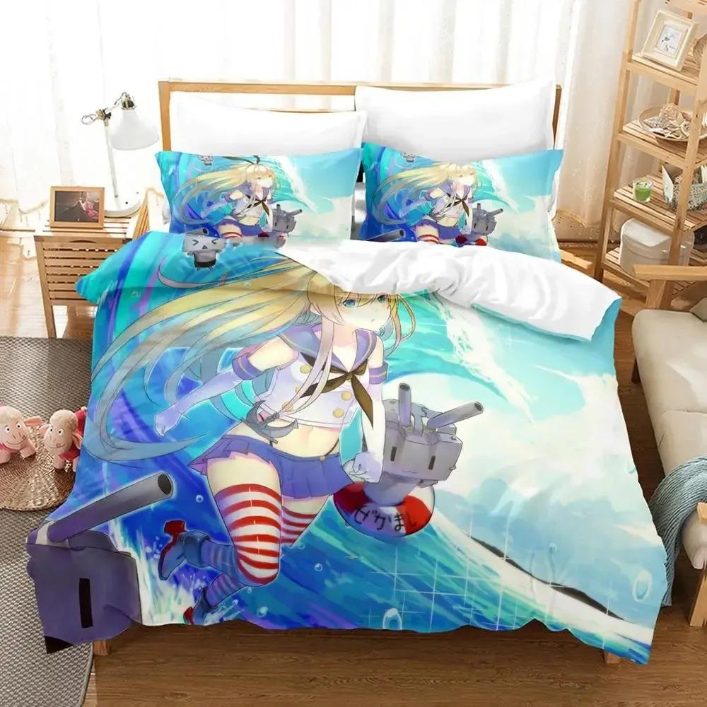 3d Printed Game Kantai Collection Bedding Set Boys Girls Twin Queen Size Duvet Cover Set Pillowcase Bed Kids Adult Home Textiles