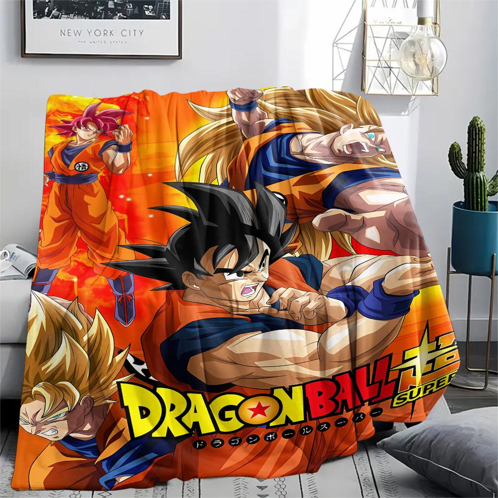 Coperta in Flanella con Stampa Personaggi Dragon Ball, Alta qualità Confortevole per Tutte le Stagioni, Arredamento per la Casa, Calore e Comfort, Perfetta per Regali di Natale