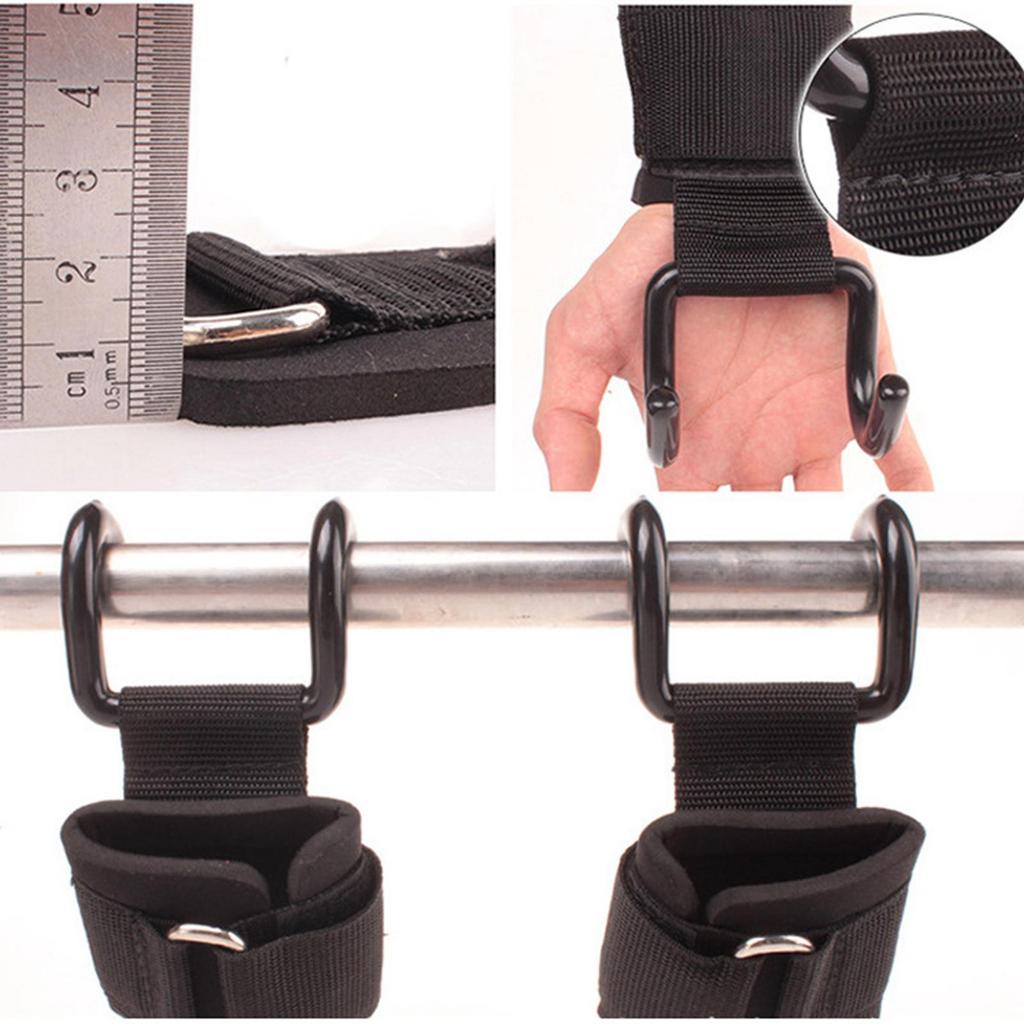 Weight Lifting Grip Hooks Lifting-Hook Hand-Bar Fitness Wrist Straps Heavy Duty