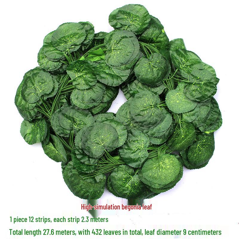 Efeutute Weinblätter Künstliche Deckenranke mit Rattan und Grünem Laub