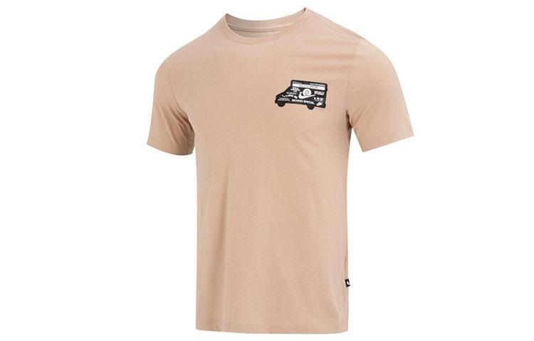 Nike T Shirts Men s Khaki Crew Neck Moderate Straight Fit DZ2846-200 L