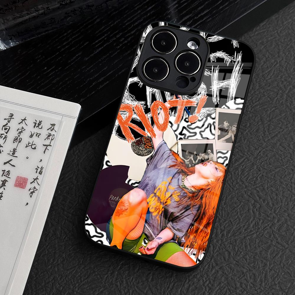 Paramore Band Whitepaper Phone Case For IPhone 17 Pro Max 15 16 Pro 14 Plus 12 11 13 14 Magsafe Wireless Charge Glass Cover