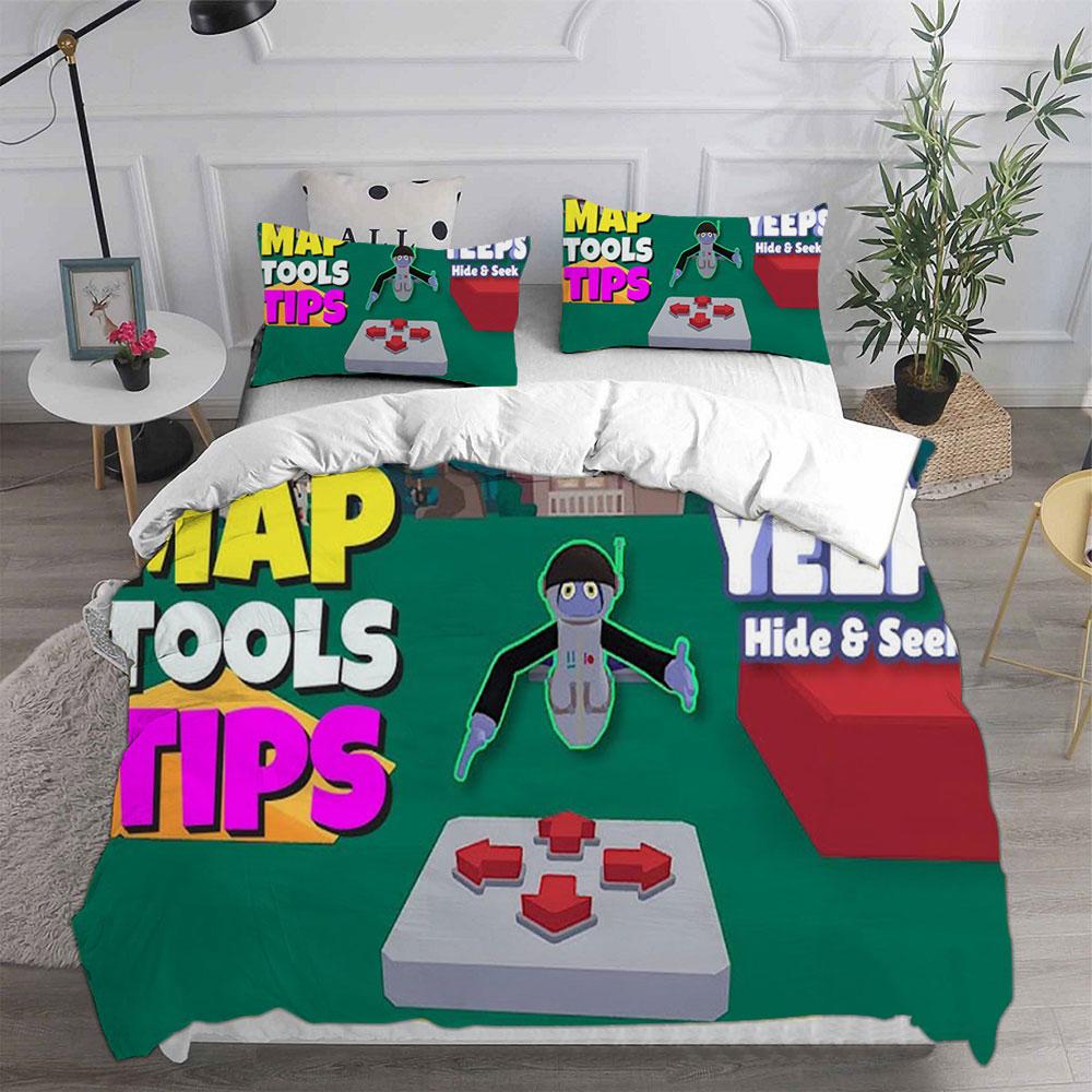 Game Yeeps: Hide and Seek Bedding Sets Bed Cover Comforter Duvet Cover Pillow Case 2-3 Pieces Sets Kids Adult Bedroom Decoration