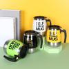 Stainless Steel Magnetic Mixing Mug Thermal Insulation Rotating Blender Cup  Drinking Tool
