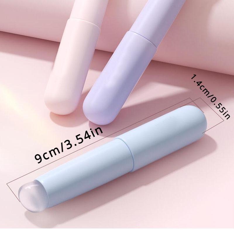 Pensule de Buze din Silicon cu Mâner din Plastic ABS, Aplicator Portabil pentru Ruj și Balsam de Buze cu Capac, Perfecte pentru Estompare și Acoperire Imperfecțiuni