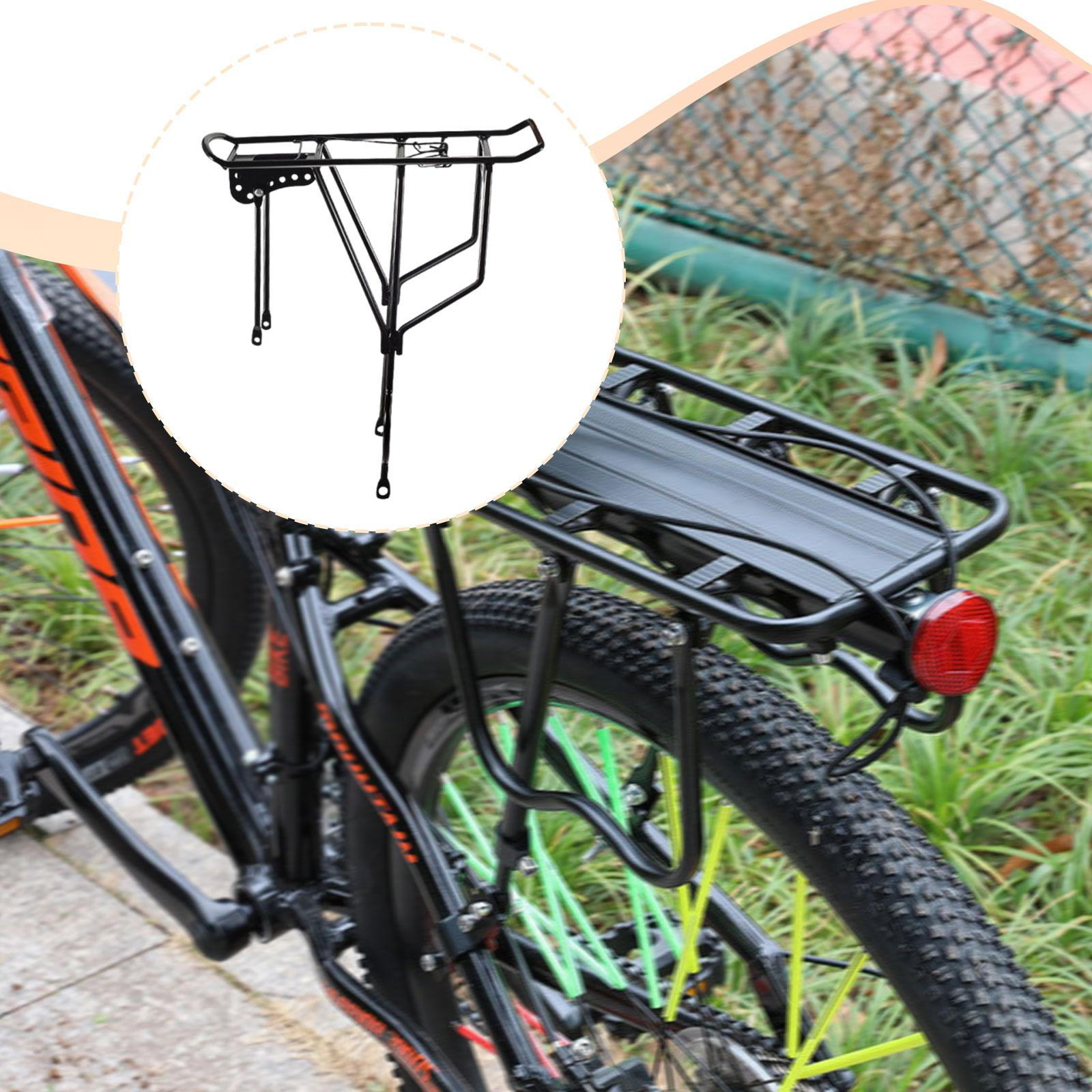 

Rear Rack Bike Cargo Luggage Carrier Pannier Bracket Iron Structure Suitable for Traveling Big Hole