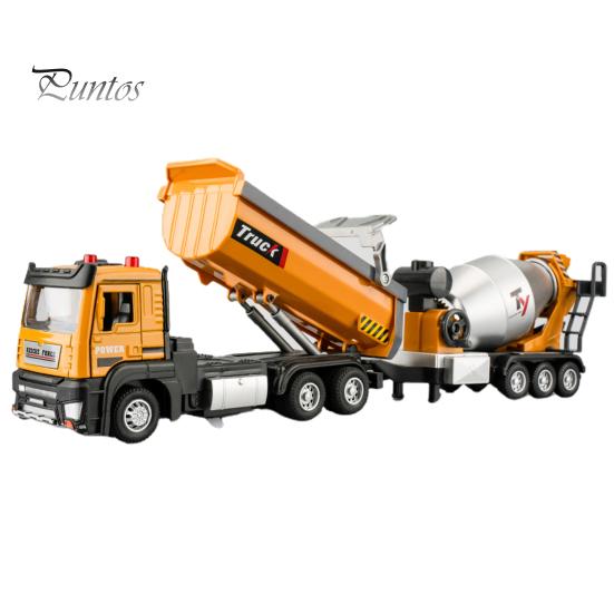 

Игрушка самосвал из сплава со звуком и светом, подвижные соединения, реалистичная детская строительная машина, инженерный кран, миксер, экскаватор, модель грузовика для малышей и мальчиков C жёлтый