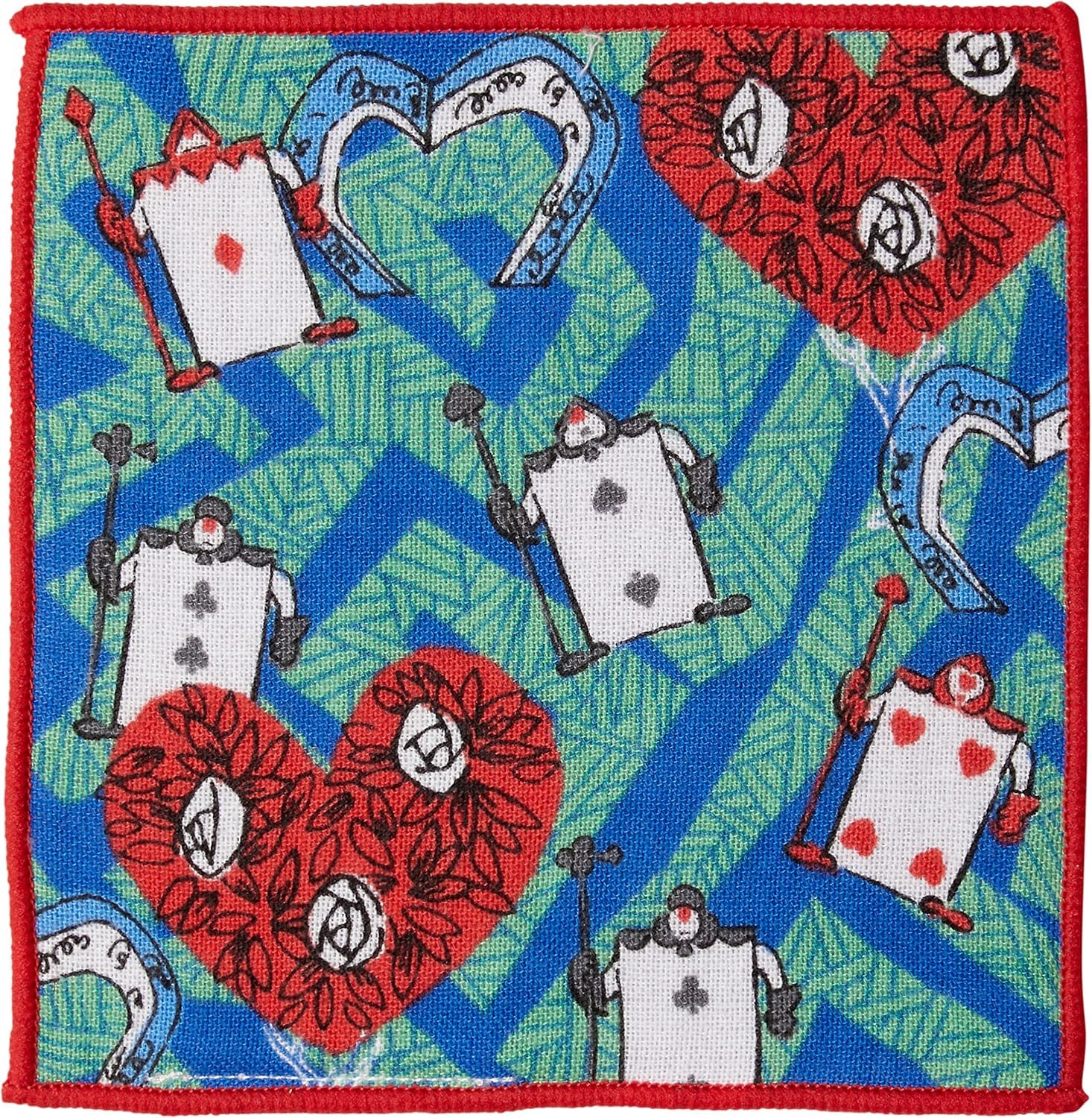 Marushin Mini Disney Alice in Wonderland Heart 15 x 15 cm Towel, Labyrinth, 2006023800, Approx.