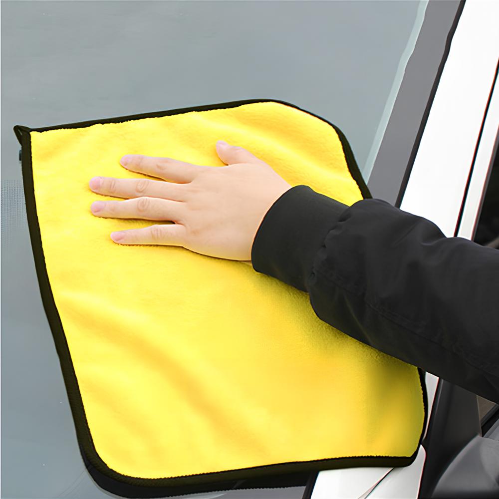 Outils de lavage d'entretien de voiture 500 g/m² 30 cm x 60/30 cm x 30 cm en microfibre épaisse pour nettoyage de voiture, polissage, cire, détails